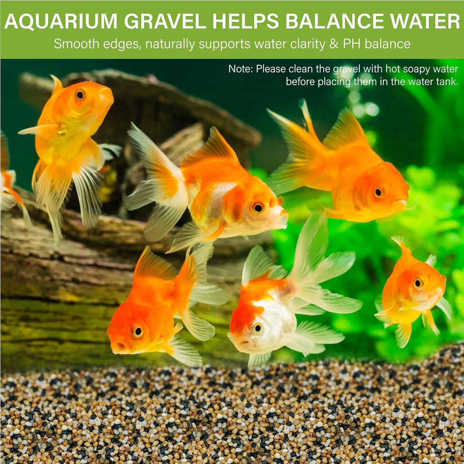 NUPICK 6 lb Aquarium Gravel, 1/4" Ph-Natural Pea Gravel for Fish Tank,Small River Rocks for Plants, Decorative Aquarium Pebbles for Vase Fillers, Landscaping, Succulent, Cactus, Terrarium, Bird Bath