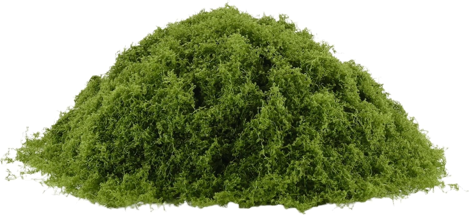 Caiyjhao Green Simulated Moss, Forest Colored Filamentous Artificial Grass, Used for Landscape Production, Mural Art, Easter, Artificial Green Plant Decoration, Any DIY Crafts (Dark Green 3.5oz)