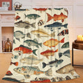 Fish Throw Blanket Fish Gifts for Kids Girls Boys Adults Women Men Soft Cozy Warm Plush Fluffy Fuzzy Fleece Blanket Birthday Festival Decor 40''X50''