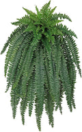 Ferns Fake Plants 52 Fronds Artificial Plants Outdoor 47" Long Fake Fern Look Real Large Plant Artificial Ferns Potted | Hanging Boston Fern | Fake Plant Shrubs for Home Garden Porch Farmhouse Decor