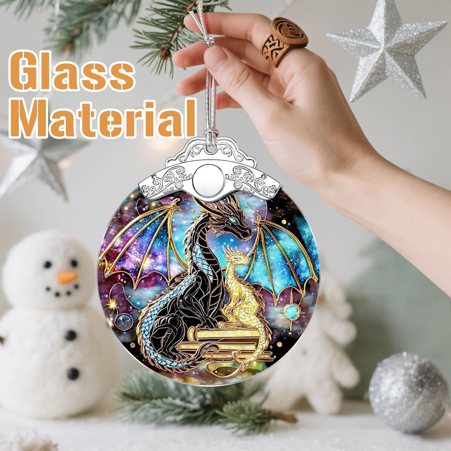 Dragon Christmas Ornaments, Christmas Tree Decorations, Keepsake Ornaments, Holiday Decor, Holiday & Xmas Gifts, Gifts for Dragon Lovers, Fantasy Lovers & Bookworms