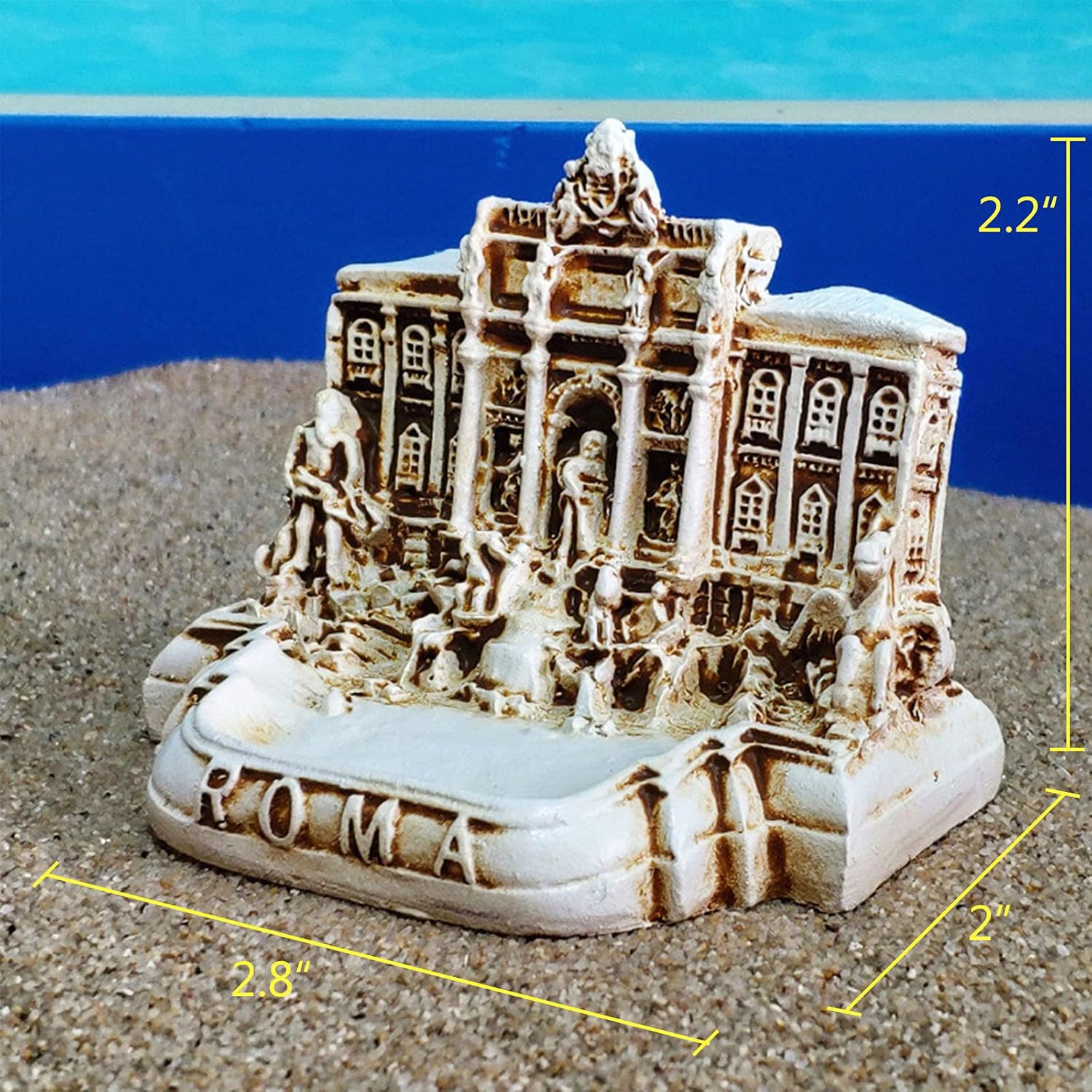 Rome Trevi Fountain Fish Tank Decorations Decor Ancient Roman Reptile Turtle Lizard Spider Tanks Terrarium Building Décor Ornament Pet