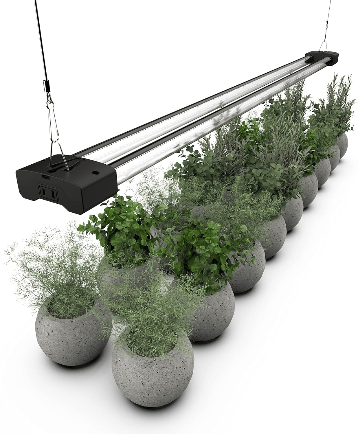 DYMOND BoostGro LED Grow Light Full Spectrum 5000K Daylight + 660nm Red Linkable Indoor Plant Lighting Fixture Tubes (4FT, 4, Pack)