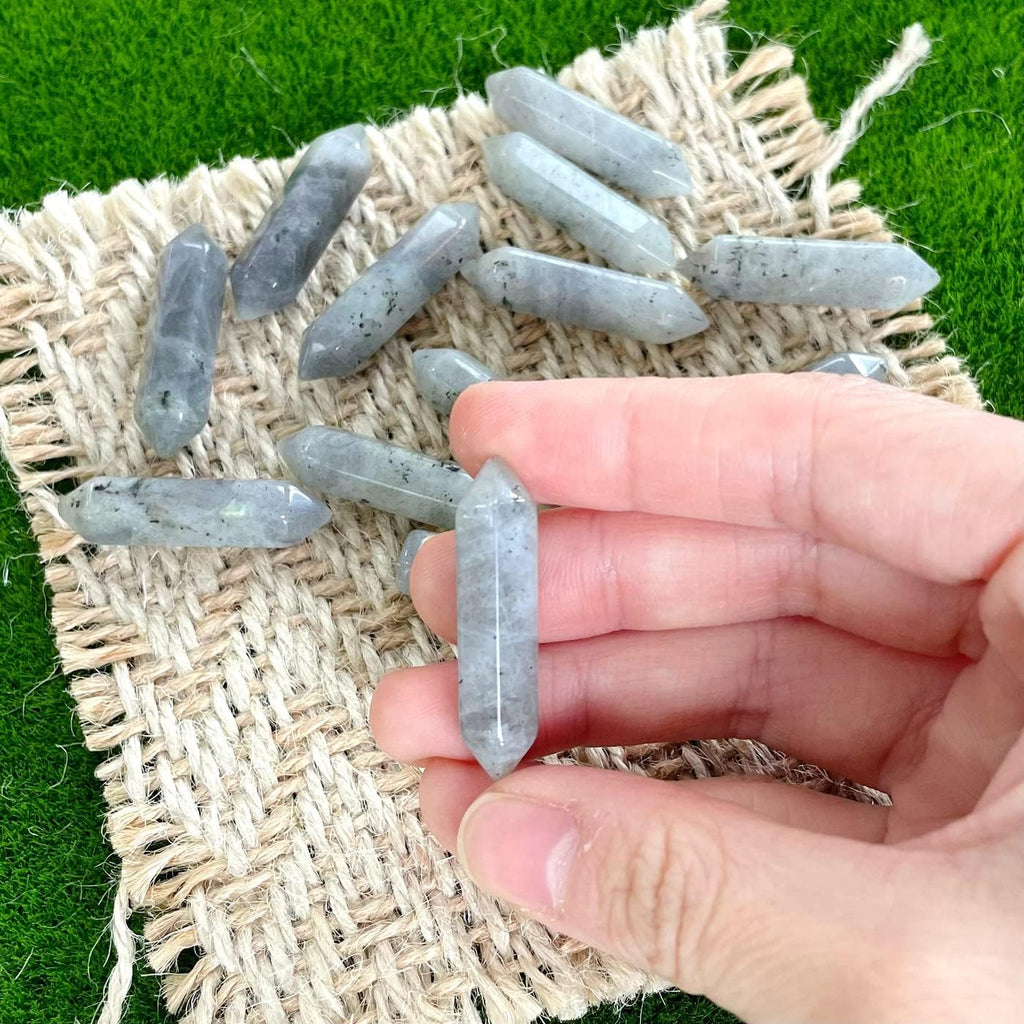 ZHIYUXI 20 Pcs Labradorite Crystal Healing Crystals Labradorite Gemstone Stones and Crystals Tumbled Polished Energy Reiki Healing Stone Wholesale Crystal Wands Decor Gifts