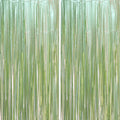 2 Pack Sage Green Foil Fringe Backdrop Curtains, Tinsel Streamers Party Decorations, Fringe Backdrop, Door Shimmer for Baby Shower or Birthday Party