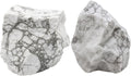 Amazing Gemstone 2 Pieces Howlite Raw Crystals and Healing Stones, Natural Rocks for Tumbling and DIY Raw Stones and Crystals