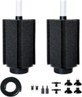 100-120 Gal Large Aquarium Sponge Filter with Air Stone and Ceramic Media,2 Pack Quiet Fish Tank Filters fit Breeding Fry Betta Shrimp Fish Tank