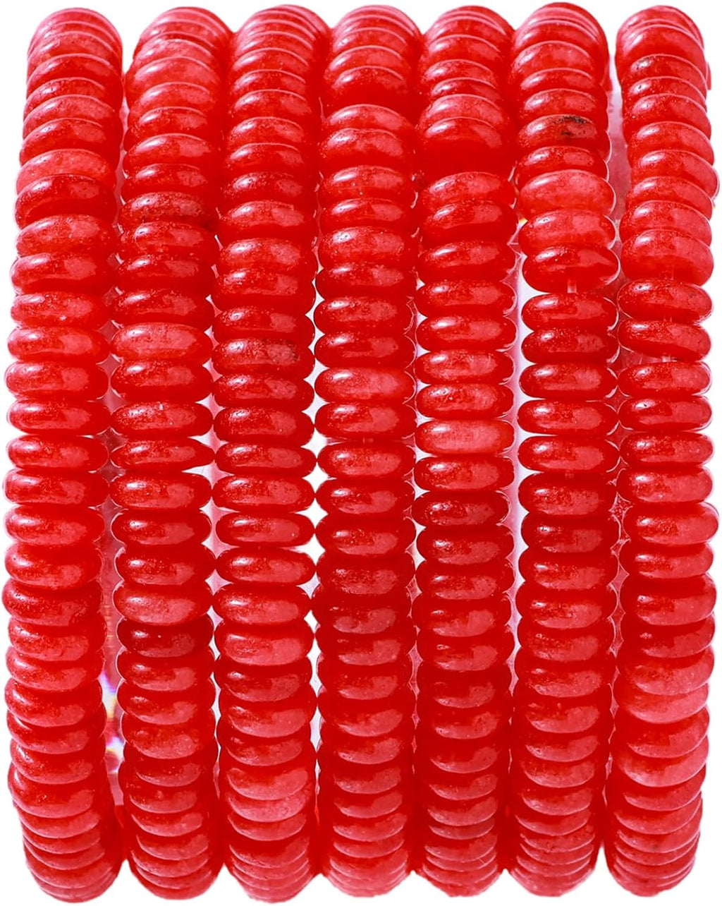 Natural Red Agate Disk Stone Spacer Beads 6x2mm 38cm/str Flat Rondelle Loose Semi Gemstone Caps for Making Bracelets Necklace