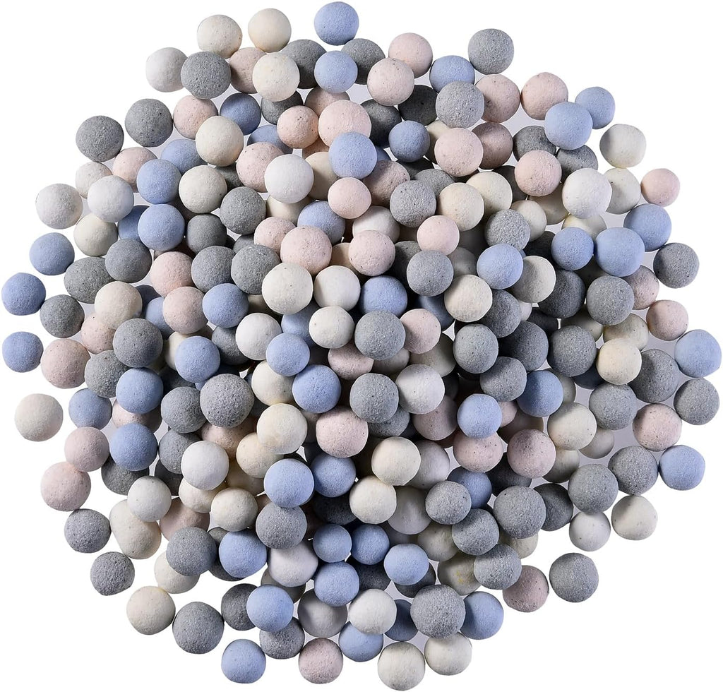 JIHAQUA Aquarium Ceramic Filter Media Bio Filter Rings, Bio Ceramic Ball for Freshwater,Marine Fish Tank,Canister Filter,Koi Pond (Color, 18 Lbs)