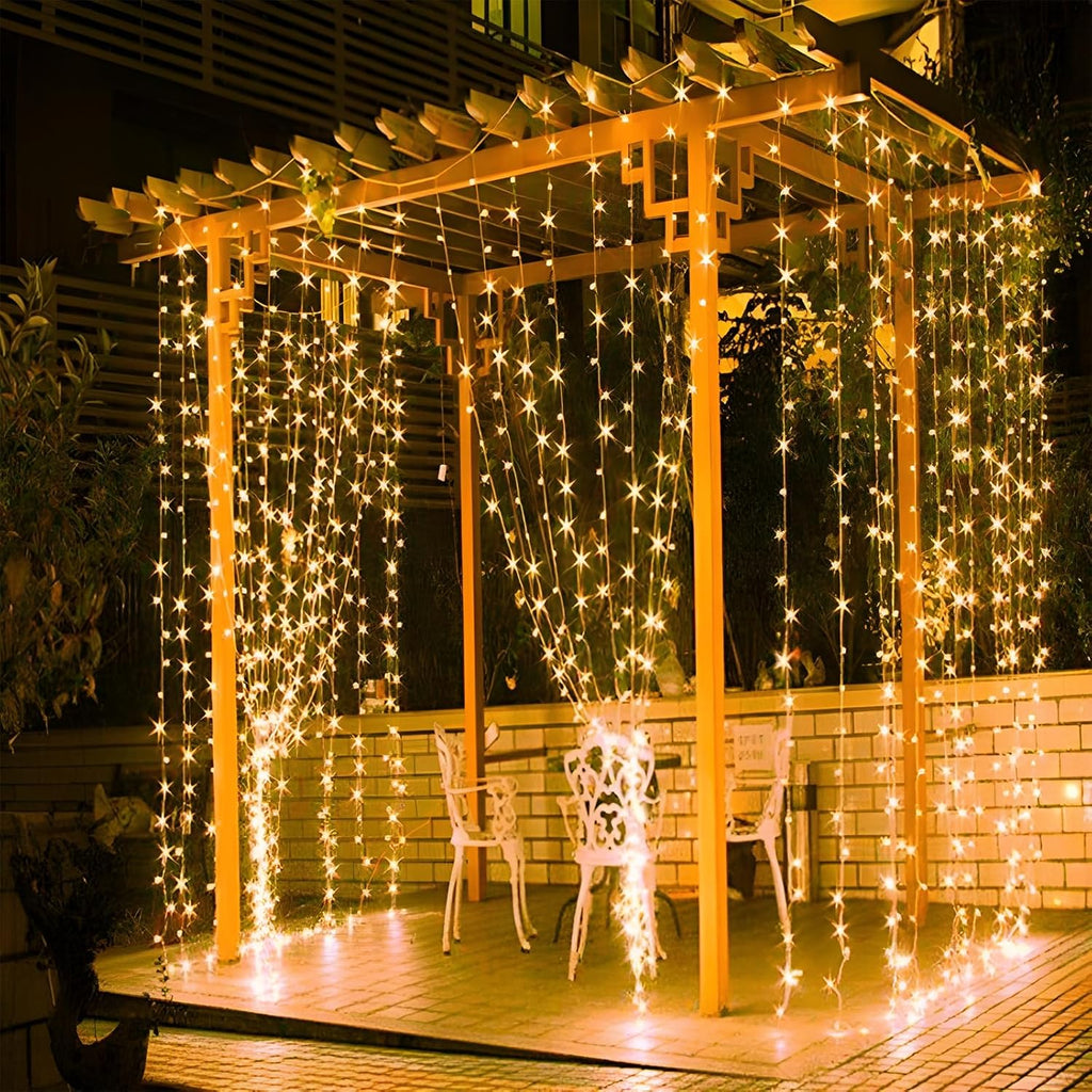 Moobibear 33Ft 100LED Plug-in Waterproof Fairy String Lights with 8 Lighting Modes - Indoor & Outdoor Decor for Bedroom, Girl’s Room, Garden, Party, Christmas - Warm White Twinkle Lights
