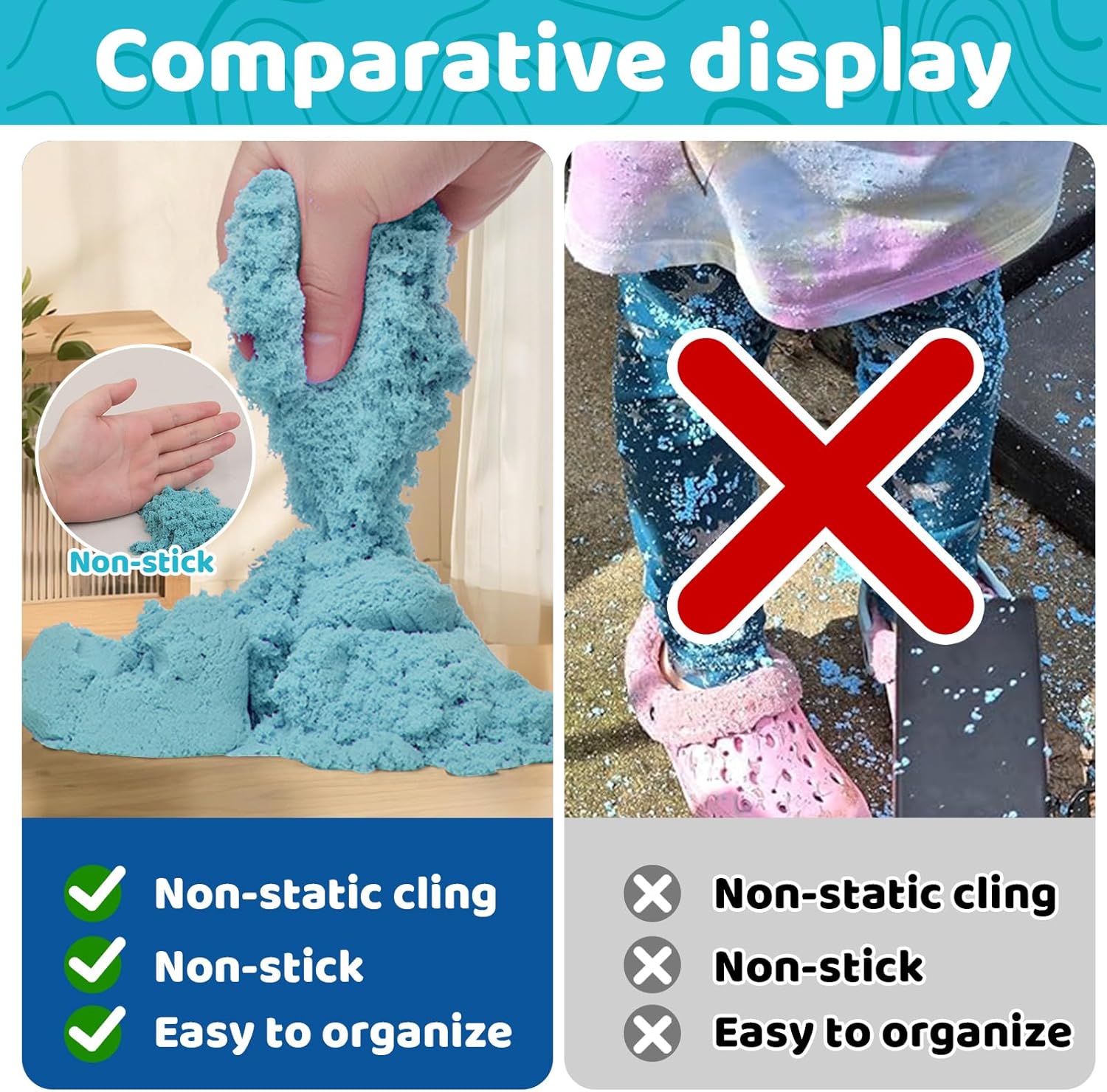 Ocean Sensory Bin - Sea Animals Toys for Kids 3-5, Sensory Bin Sand Gifts for Toddler 3-4, Ocean Toys Sensory Sand for Boys Girls Birthday 3 4 5 6 7 8 Year Old