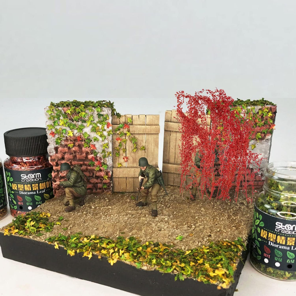 Cayway Static Grass Tuft Model Grass Tufts Railway Artificial Grass Bushy Tuft Flower Cluster Vegetation Groups for Model Train Landscape Railroad Scenery (Styel E)