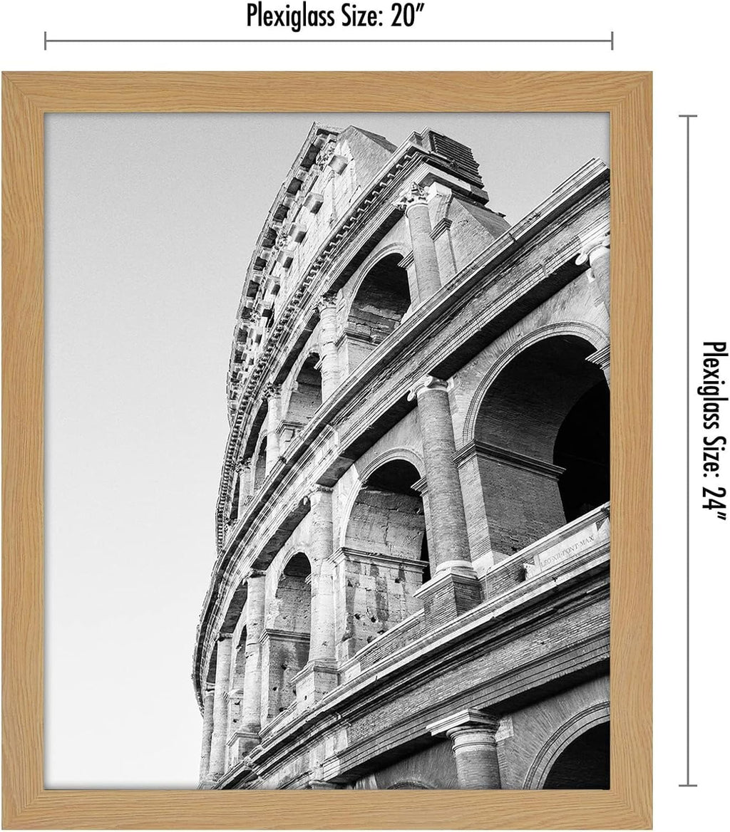 Americanflat 20x24 Picture Frame with Polished Plexiglass - Wide Picture Frames Made of Engineered Wood for Vertical or Horizontal Wall Display - Epic Collection - Pine
