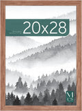 MCS Museum Poster Frame 20x28 Medium Oak Woodgrain, Vertical & Horizontal Wall Hanging Large Picture Frame for Photos, Posters & Art Prints (1-Pack)