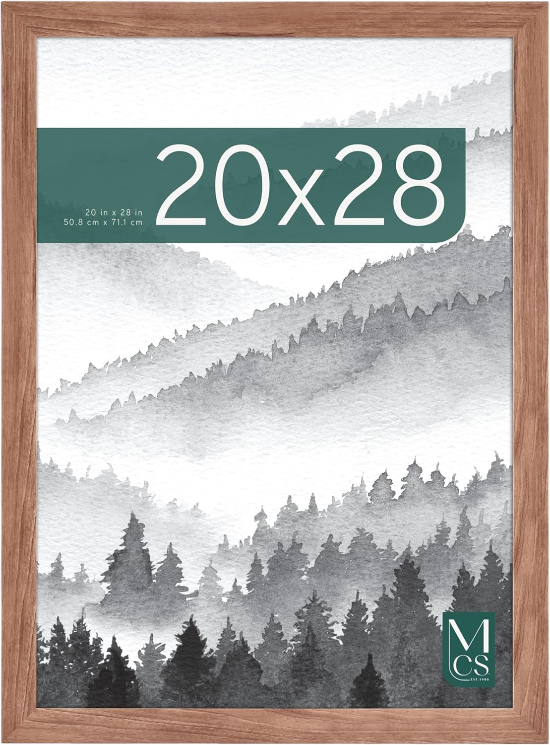 MCS Museum Poster Frame 20x28 Medium Oak Woodgrain, Vertical & Horizontal Wall Hanging Large Picture Frame for Photos, Posters & Art Prints (1-Pack)