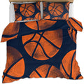 Basketball Duvet Cover King Size, Basketball Lover Bedding Set 3 Piece Bedroom Decor Modern Sports Theme Comforter Cover and 2 Pillow Sham with Zipper Closure