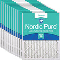 Nordic Pure 20x25x1 (19 1/2 x 24 1/2 x 3/4) Pleated MERV 14 Air Filters 12 Pack