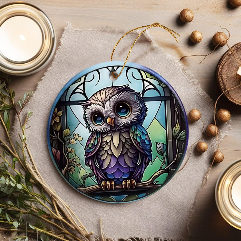 Touber Owl Christmas Ornament, Christmas Ornaments for Tree, Christmas Tree Decor, Holiday Ornament