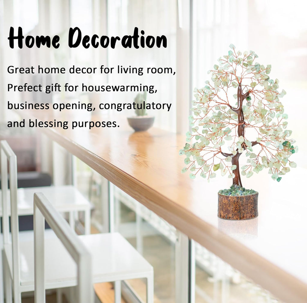 Green Jade Crystals Tree of Life Decor for Healing Crystals Spiritual Gift Sage Green Office & Room Decor House Warming Gifts New Home Decor Feng Shui Birthday Gifts for Women & Men