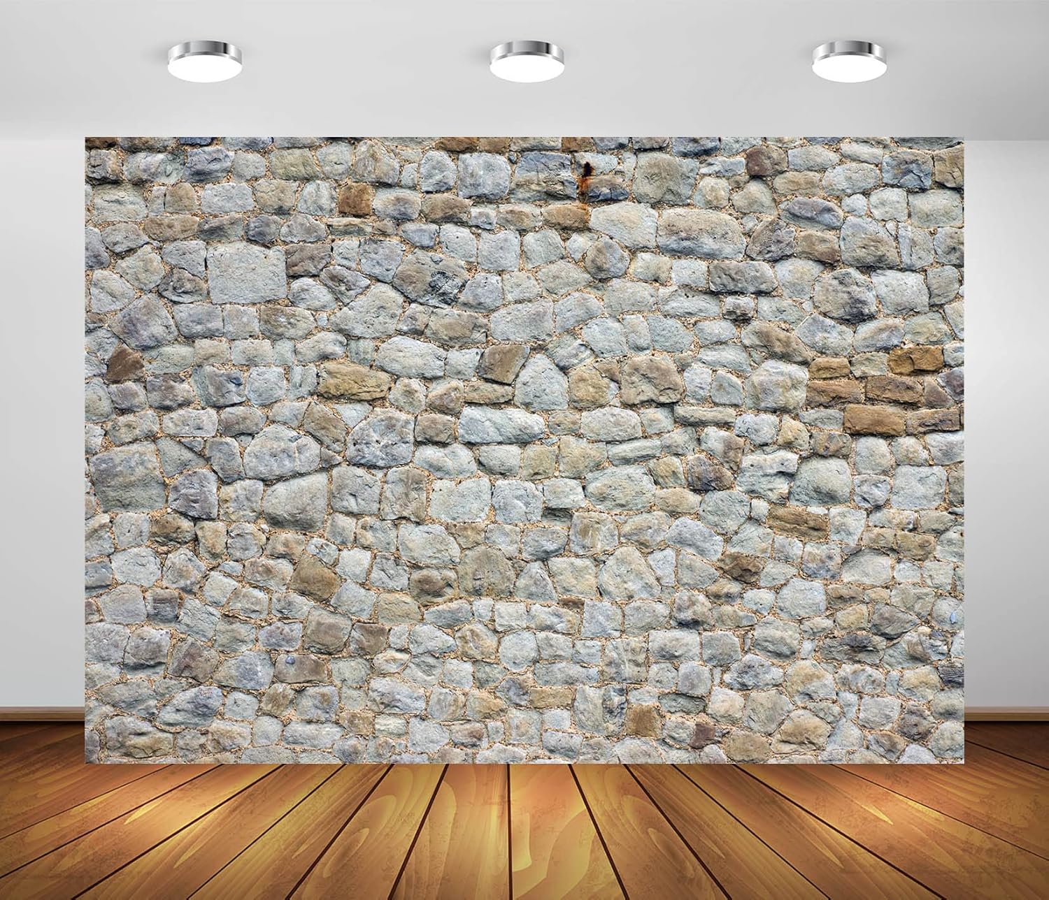 BELECO 8x6ft Fabric Vintage Brick Stone Wall Backdrop for Photography Ancient Rock Wall Textured Brick Stone Background Wallpaper Castle Stone Wall for Party Decorations Studio Booth Photo Props