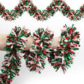 50 Feet Red Green White Christmas Tinsel Garland Metallic Twist Shiny Hanging Garland for Christmas Tree Decorations Xmas Holiday Garland for Home Indoor Outdoor Party Supplies Decor - Red Green White