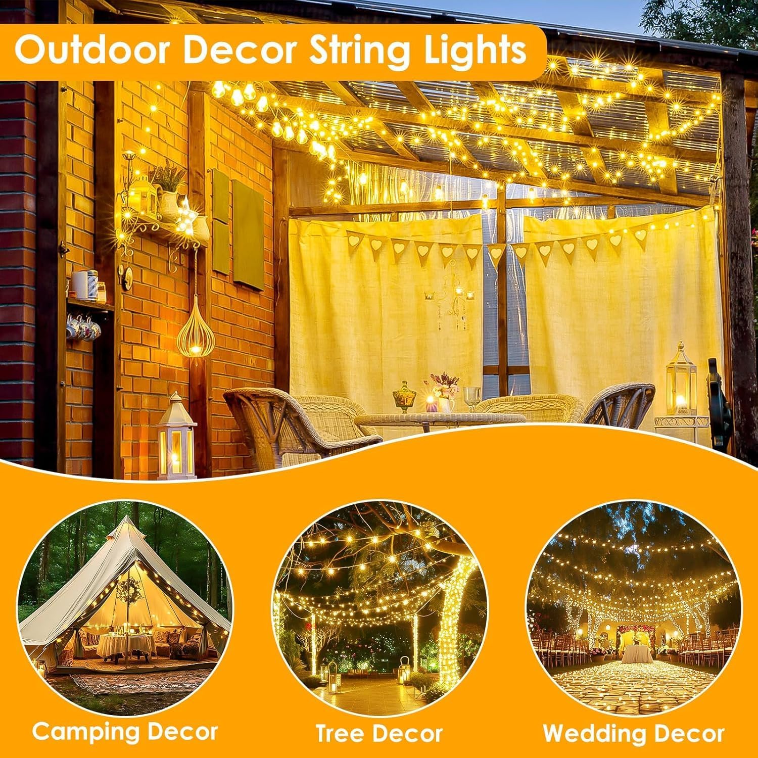 66Ft 200LED Fairy Lights Plug in with Remote, Waterproof String Lights Outdoor & Indoor 8 Modes with Timer, LED Twinkle Lights for Girl's Room Garden Patio Halloween Christmas Decorations (Warm White)