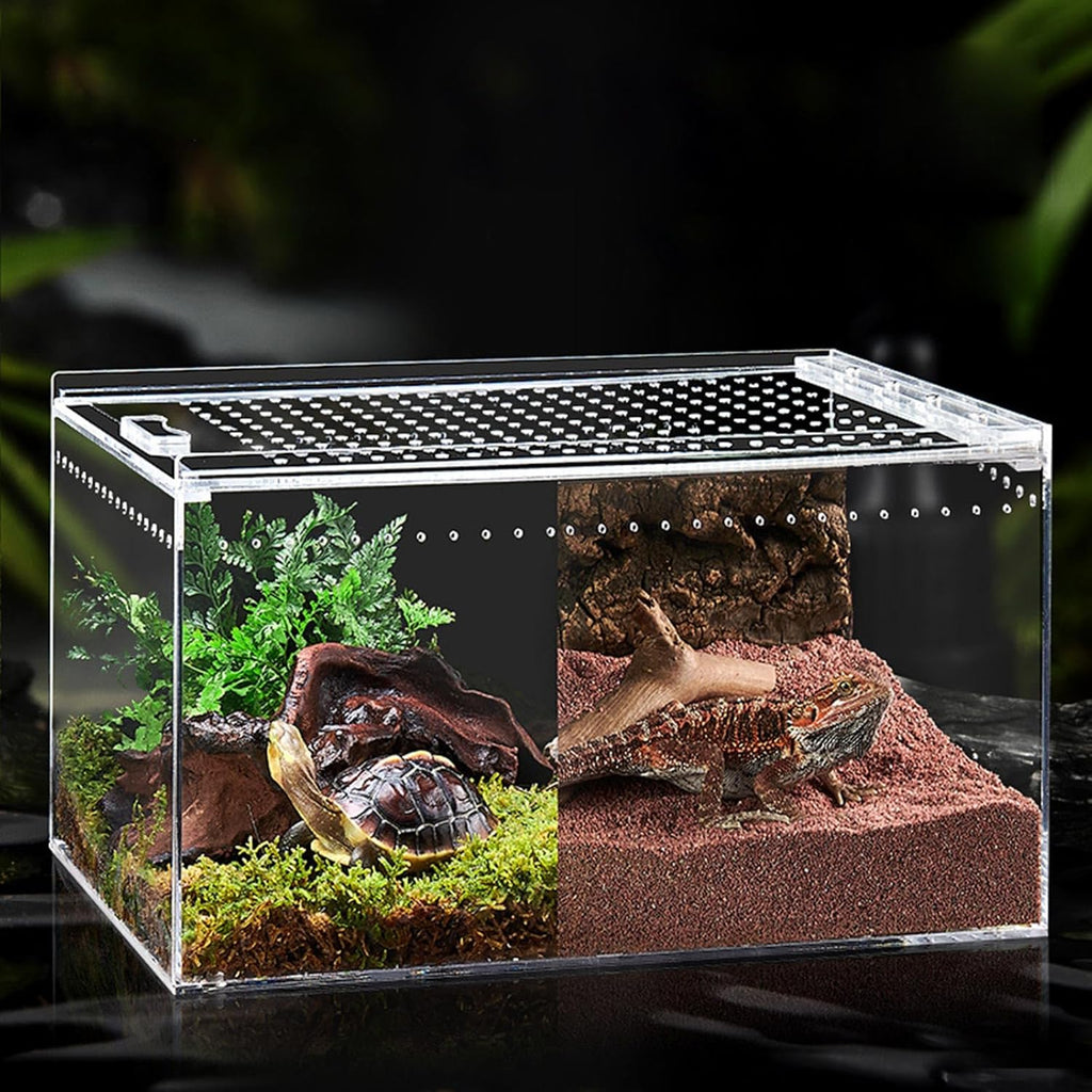 Reptiles Habitat Terrarium Breeding Box Acrylic Feeding Arboreal Enclosure Bearded Lizards Feeding