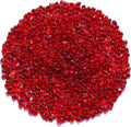 Sea Glass Stones - Red Clear Glass Pebbles Gemstones - Perfect for Aquarium Rocks, Fish Tank Gravel, Vase Fillers, DIY Crafts, and Home Decor (0.9LB/14oz)
