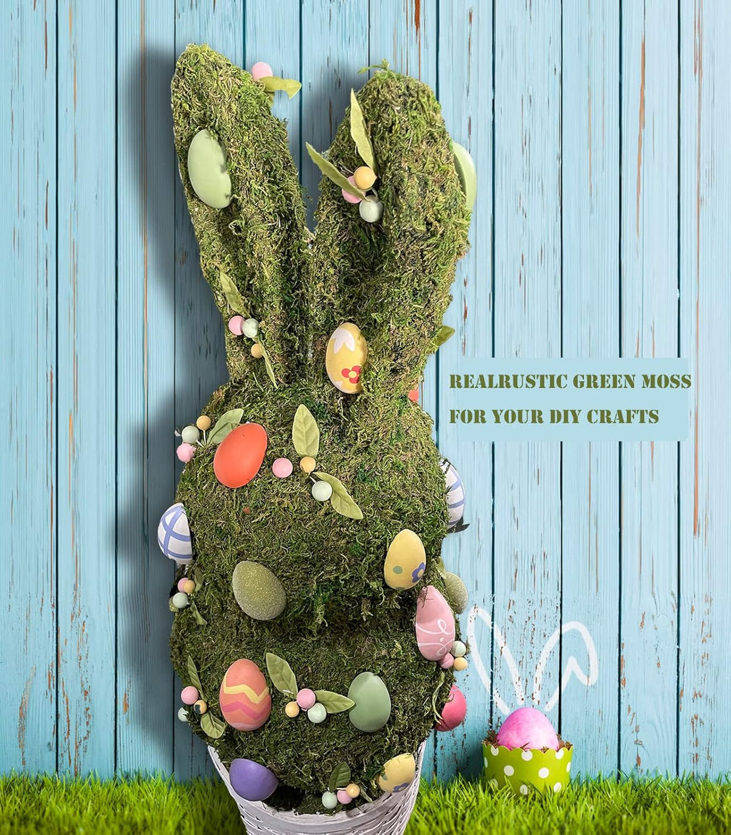 10 OZ Artificial Moss for Potted Plants and Fake Plants - Faux Moss for Planters and Home Decor, Green