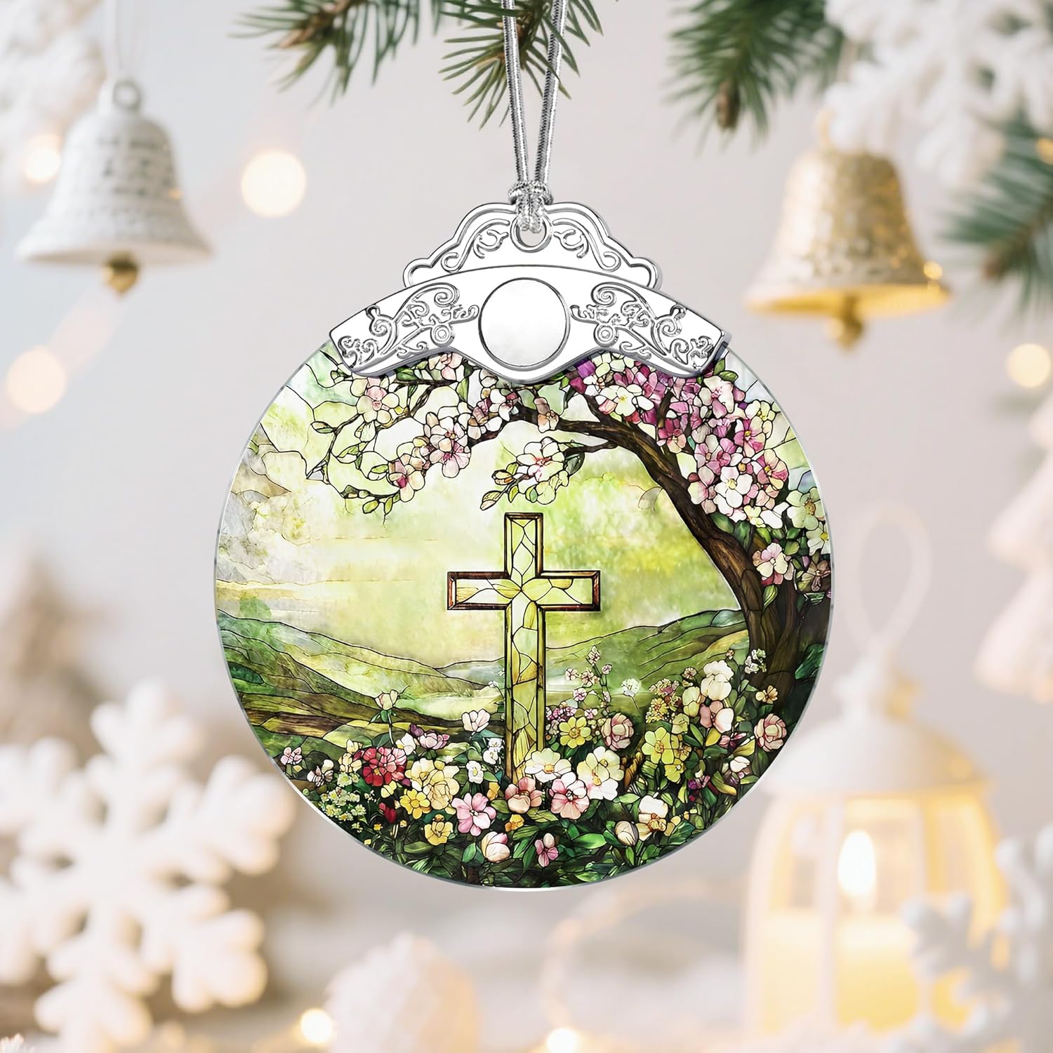 Christian Cross Christmas Ornaments: Christmas Tree Ornaments, Holiday Decor for Christians, Christian Faith Home Decor, Stocking Stuffers, Cross Gifts, Religious Gifts & Gift Ideas, Xmas Gift