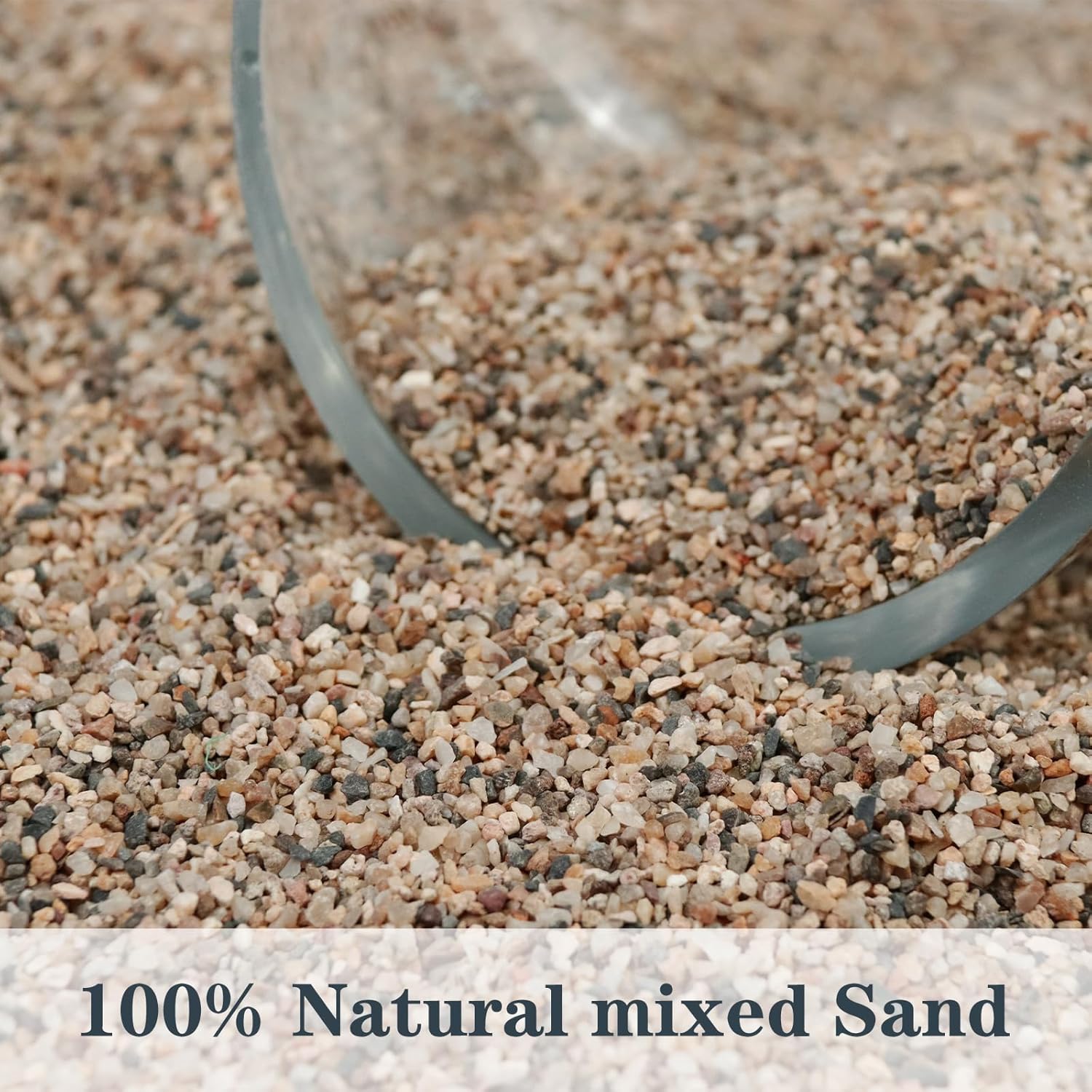 Silica Gravel, Multi-Purpose Mixed Silica Sand for Fire Pits, Aquariums and Landscaping, 11LB Medium