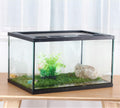 crapelles Frogs Glass Terrarium Feeding kit Tank, 15.7×11×9 inches, for Reptile Amphibians, Insect, Horned Frogs, Waterweed Prairie Style Habitat, with Green Artificial Turf Pad, Natural Volcanic Rock