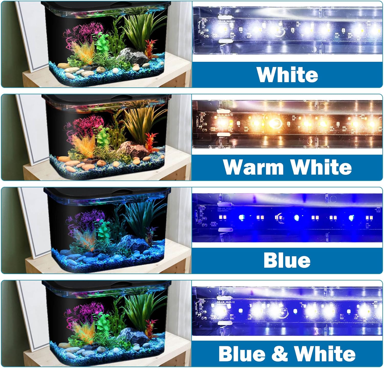Koller Products 5-Gallon Aquarium Kit with LED Lighting and Power Filter, Ideal for a Variety of Tropical Fish