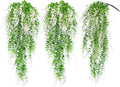 RECUTMS Fake Monkey Plants Hanging Eucalyptus Vines Fake Vines Faux Hanging Plants for Outdoor Garden Yard Backdrop Decor Indoor Room Table Wall Home Hanging Decoration(White)