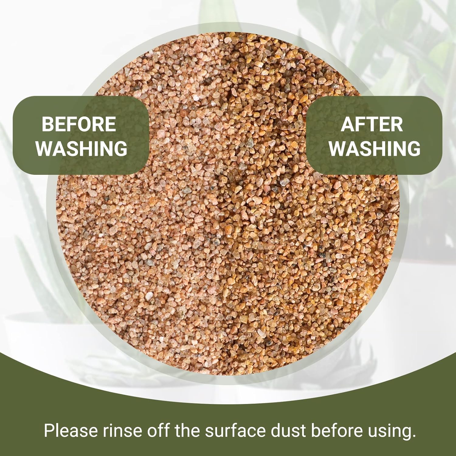 Coarse Silica Sand 3lb Succulent Rocks Stones Potting Horticultural Grit Cactus Bonsai Soil, Decorative Rocks Gravel for Potted Plant, Fairy Garden, Aquarium, Terrarium, DIY