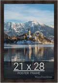 wallsthatspeak 21x28 Espresso Brown Picture Frame for Puzzles Posters Photos or Artwork