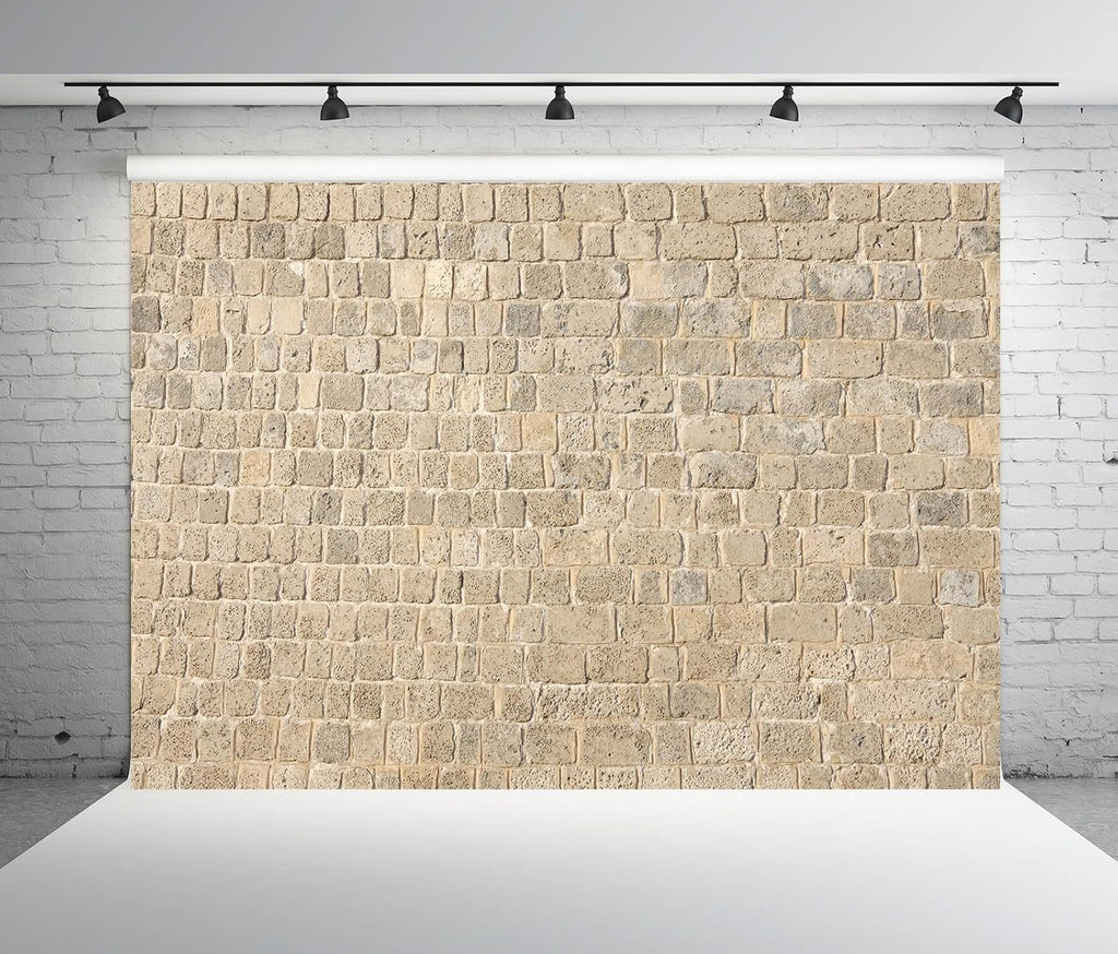BELECO 5x3ft Fabric Vintage Brick Stone Wall Backdrop Textured Brick Rock Stone Wall Photography Background Medieval Castle Stone Wall for Party Decorations Studio Booth Photo Props