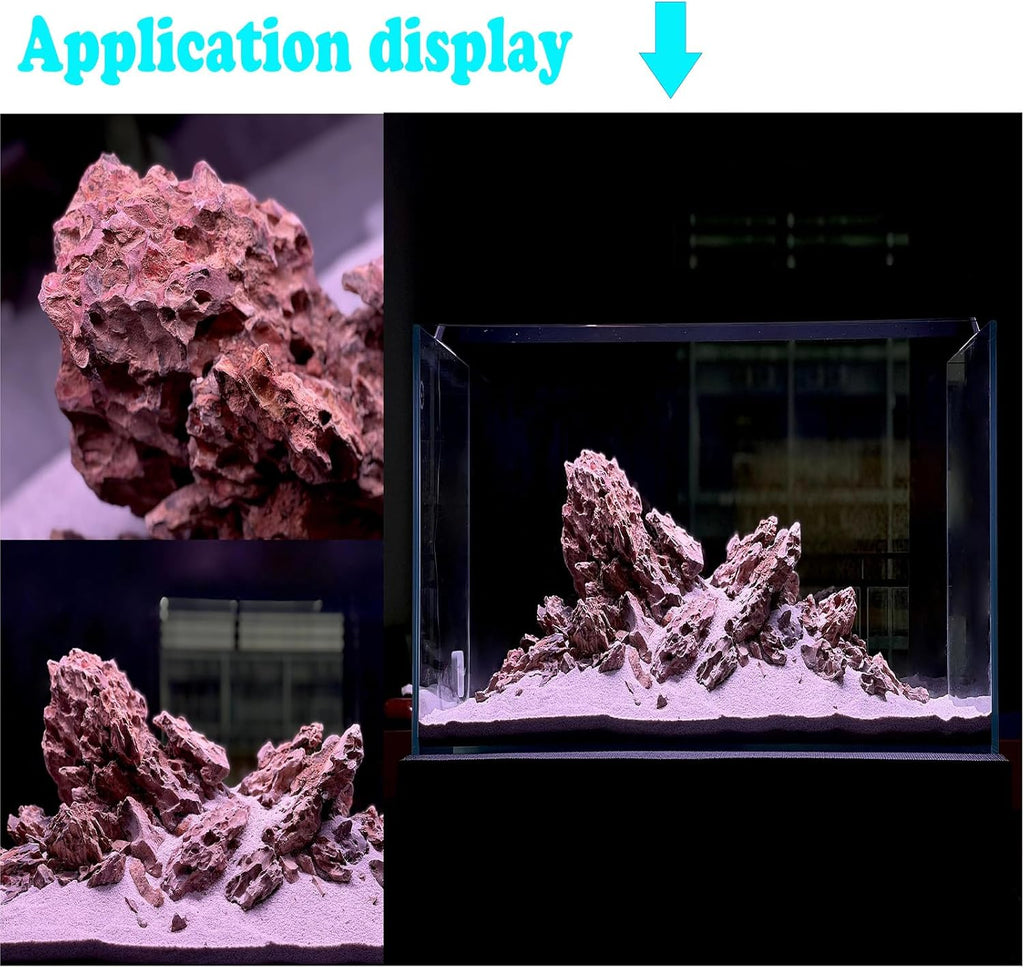 Dragon Stone Aquarium Scenic Stone Natural Porous Stone 2-8 Inch for Freshwater Tanks, Water Pours, Fish Tank Decoration (11lbs)