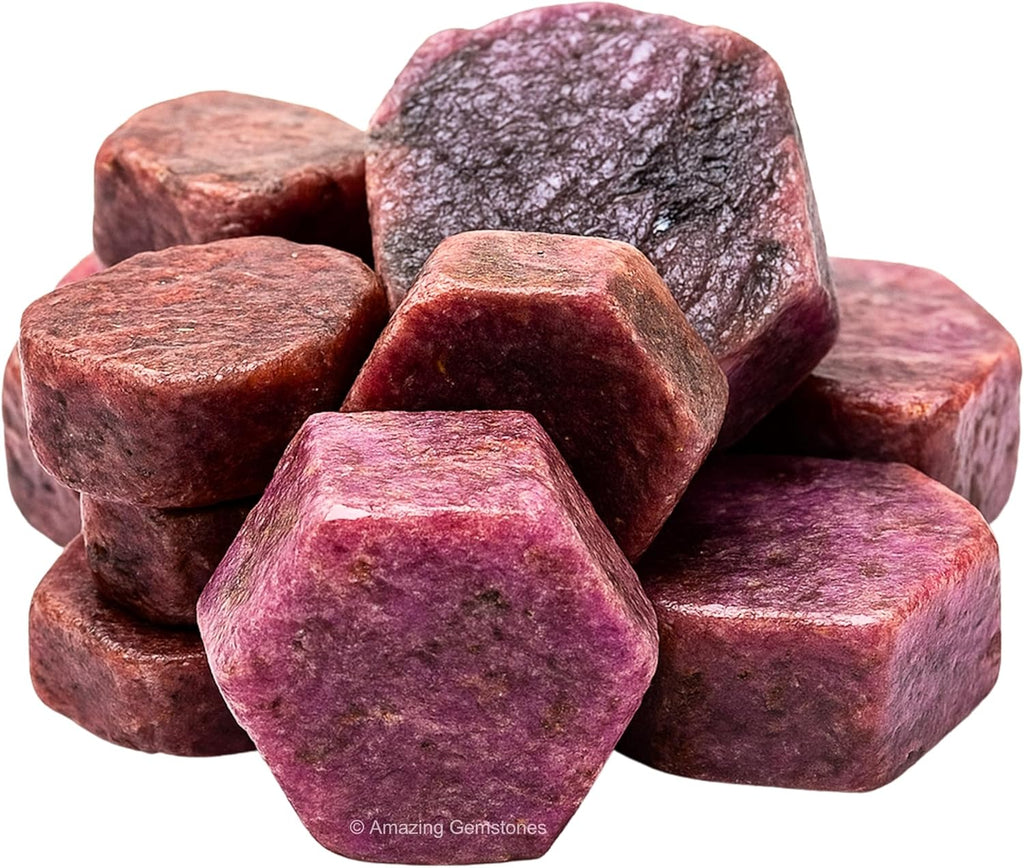 Amazing Gemstone 2 Pieces Ruby Raw Crystals and Healing Stones, Natural Rocks for Tumbling and DIY Raw Stones and Crystals