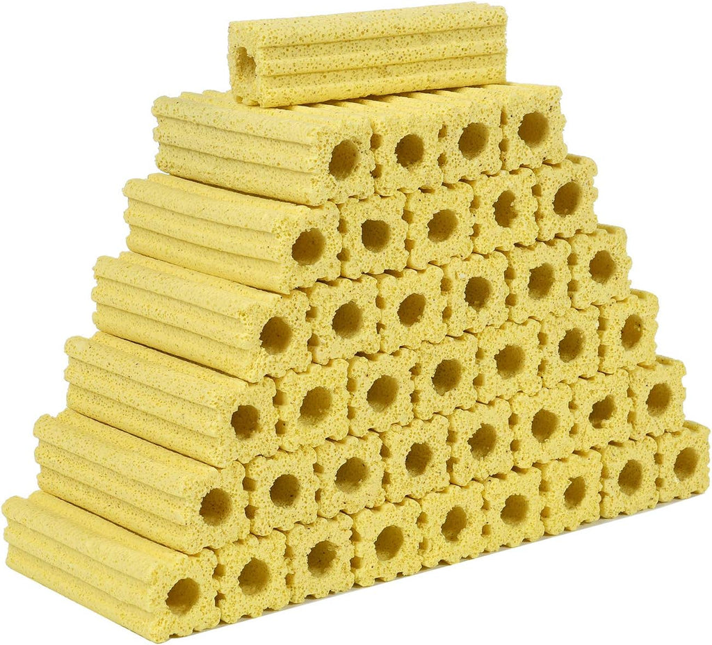 54pcs 3.8 Inch Long Large Aquarium Ceramic Filter Media,Ceramic Bio Media Blocks for Fish Tank and Koi Pond