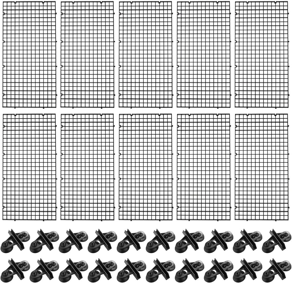 Create idea 10pcs Aquarium Divider Isolation Board Partition Pane Separator Black Mixed Breeding to Keep Different Fish from The Fight 20pcs Sucker Clips