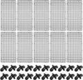 Create idea 10pcs Aquarium Divider Isolation Board Partition Pane Separator Black Mixed Breeding to Keep Different Fish from The Fight 20pcs Sucker Clips