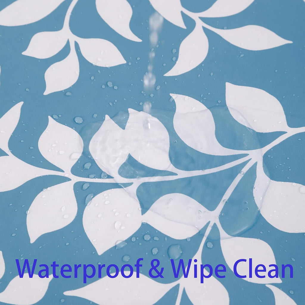 Walrus Heavy Duty Vinyl Tablecloth with Flannel Backing Waterproof Oil-Proof Plastic Table Cloth Stain-Resistant Wipeable Rectangle or Square Table Cover for Indoor and Outdoor (Branch, 52X70 Inch)