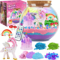 Unicorn Gifts for Girls - Light Up Terrarium Kit for Kids - DIY Unicorn Toys for Girls Age 4 5 6 7 8-12 Year Old, Arts and Crafts Kit for Kids, Halloween Birthday Christmas Gifts