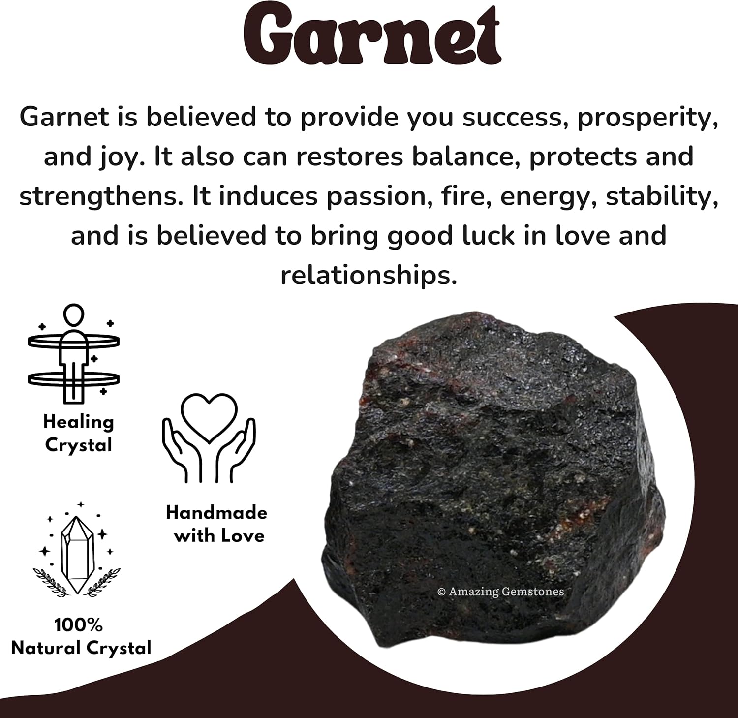 Amazing Gemstone Garnet Raw Crystals and Healing Stones, Natural Rocks for Tumbling - DIY Raw Stones and Crystals, 2 Pieces