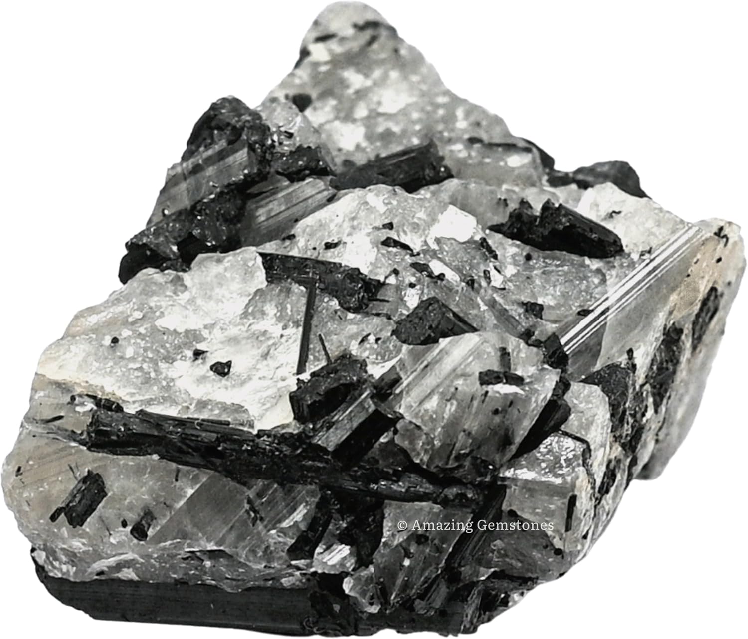 Amazing Gemstone Black Rutilated Quartz Raw Crystals and Healing Stones, Natural Rocks for Tumbling and DIY Raw Stones and Crystals (1 lb)