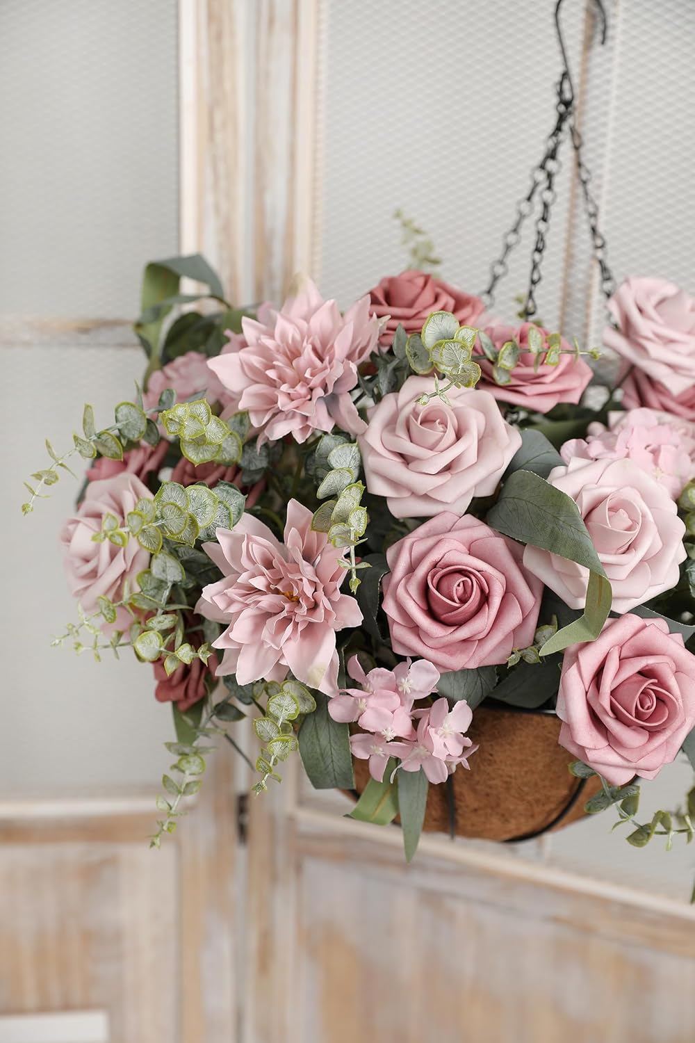 YYHUAWU Artificial Flowers Combo Box Set Gradient Color Flower Leaf with Stems for DIY Wedding Bouquets Centerpieces Baby Shower Party Home Decorations