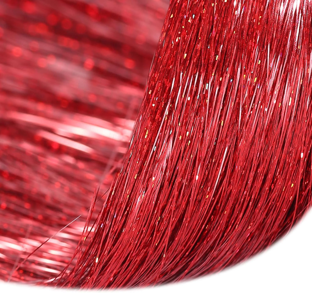 3000pcs Christmas Icicle Tinsel,18in Red Foil Fringe Tinsel Strand Icicle Tinsel Christmas Tree Tinsel for Christmas Holiday Decor Birthday Supplies