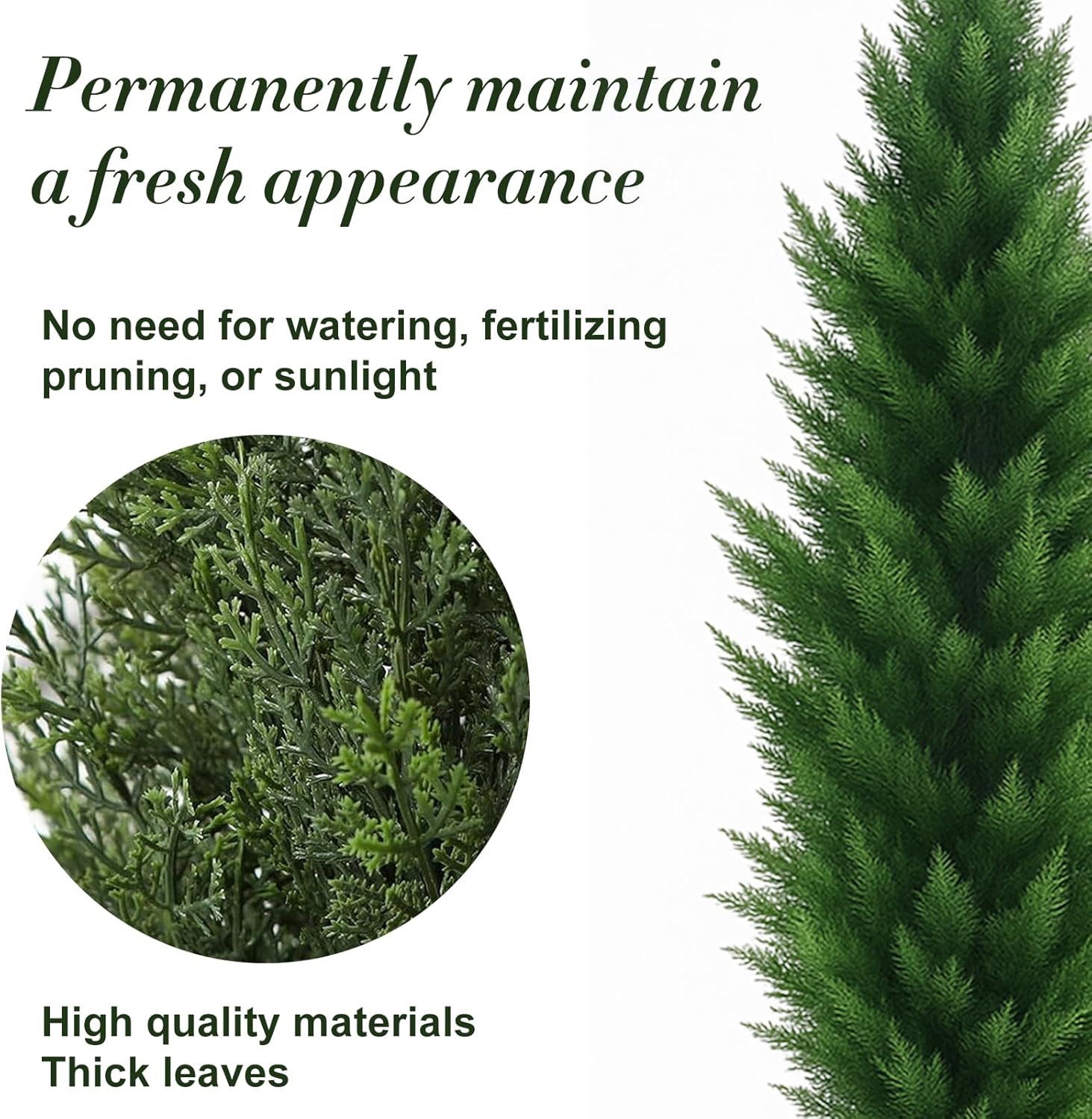 Artificial Topiary Cedar Trees 6FT Tall 2 Set, Outdoor Indoor Faux Pine Shrubs Plants, Realistic Fake Plants Arborvitae Tree Front Porch Decor, Artificial Cedar Tree for Home Front Door Offices