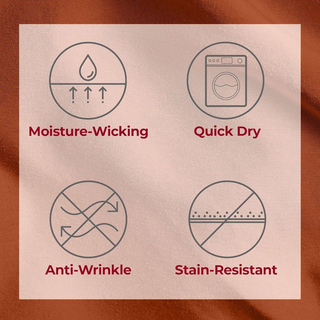 Mellanni Twin Sheets Set - 3 PC Iconic Collection Bedding - Hotel Luxury, Extra Soft, Cooling Bed Sheets - Wrinkle, Fade, Stain Resistant (Twin, Terracotta)